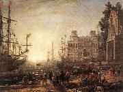 Claude Lorrain Port Scene with the Villa Medici dfg oil painting on canvas